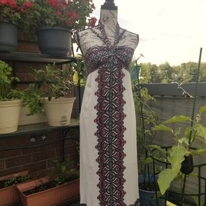 Xhilaration Summer Dress / white/pattern / sz. S